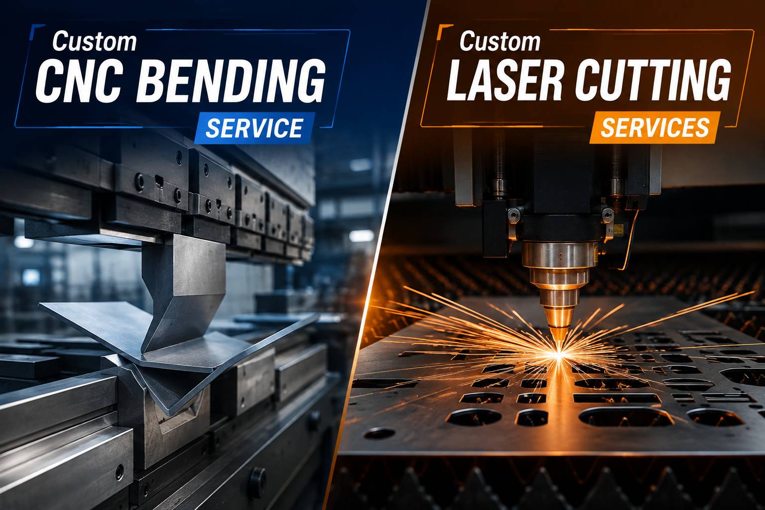Custom CNC Bending Service & Custom Laser Cutting Services